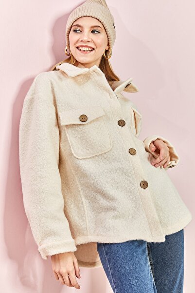 Bianco Lucci Жіноча куртка з дутої тканини з подвійною кишенею 4636