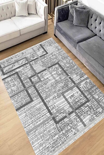 Motto Rug Store Eko Dijital Baskı Yıkanabilir Kaymaz Taban Dekoratif Salon Ha...