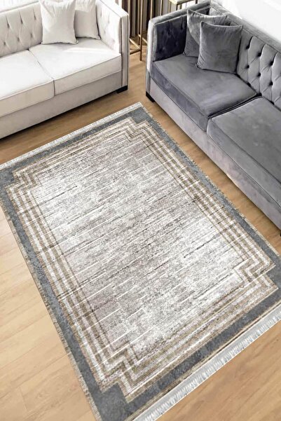Motto Rug Store Eko Dijital Baskı Yıkanabilir Kaymaz Taban Dekoratif Salon Ha...