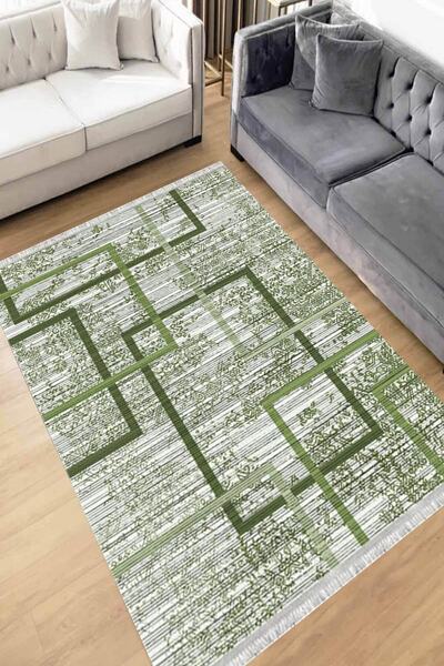 Motto Rug Store Eko Dijital Baskı Yıkanabilir Kaymaz Taban Dekoratif Salon Ha...