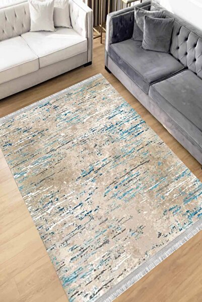 Motto Rug Store Eko Dijital Baskı Yıkanabilir Kaymaz Taban Dekoratif Salon Ha...