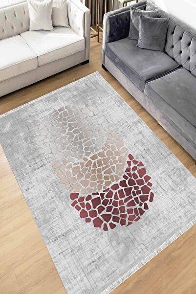 Motto Rug Store Eko Dijital Baskı Yıkanabilir Kaymaz Taban Dekoratif Salon Ha...