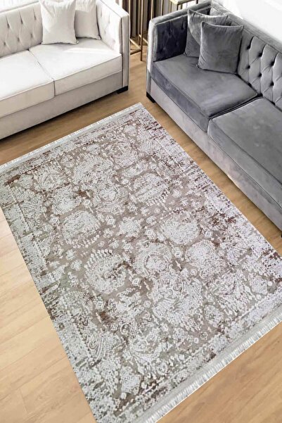 Motto Rug Store Eko Dijital Baskı Yıkanabilir Kaymaz Taban Dekoratif Salon Ha...