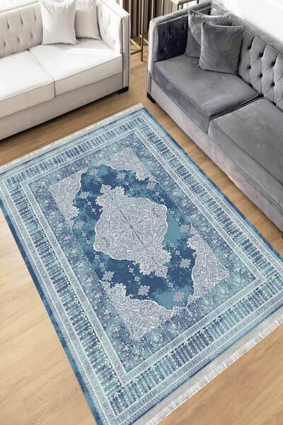 Motto Rug Store Eko Dijital Baskı Yıkanabilir Kaymaz Taban Dekoratif Salon Ha...