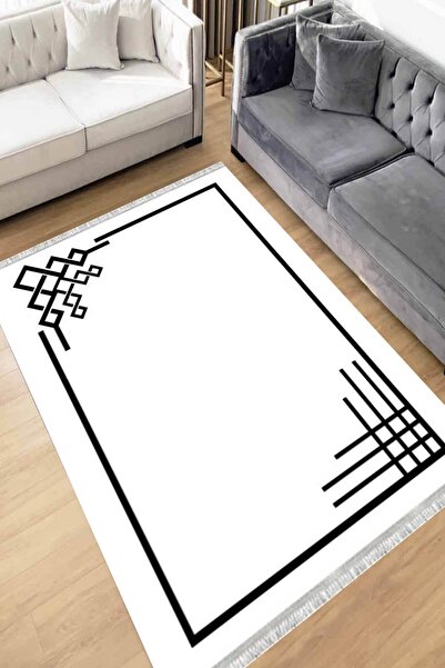 Motto Rug Store Eko Dijital Baskı Yıkanabilir Kaymaz Taban Dekoratif Salon Ha...