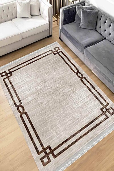 Motto Rug Store Eko Dijital Baskı Yıkanabilir Kaymaz Taban Dekoratif Salon Ha...