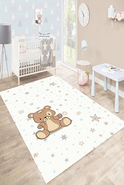 Motto Rug Store Eko Dijital Baskı Kaymaz Taban Dekoratif Makinede Yıkanabilir...