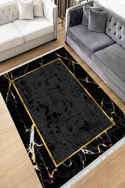Motto Rug Store Eko Dijital Baskı Yıkanabilir Kaymaz Taban Dekoratif Salon Ha...