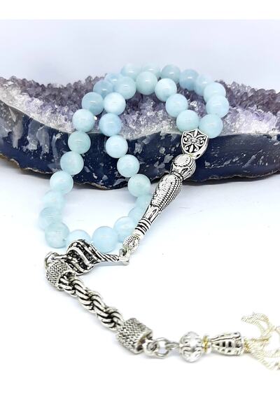 Doğaltaş Αντάλια Ακουαμαρίνα Αυθεντικές Φυσικές Χάντρες Προσευχής - 33 Τεμάχια