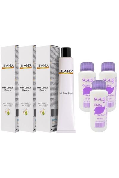 Lilafix Saç Boyası Viyole-mor 60 Ml. H.a.ss Oksidan 60 Ml. (3'ER ADET)