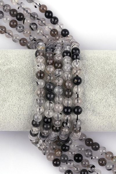 Sahra Rutil Quartz Natural Stone String 6 Mm Sphere Cut