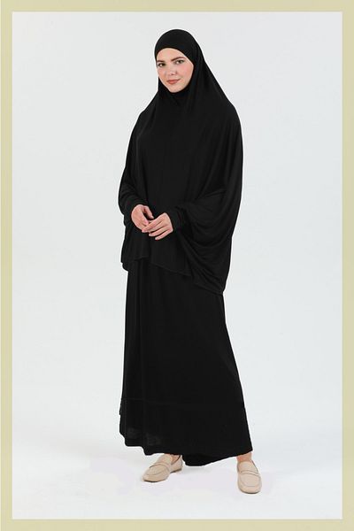 Armanım Two Pieces Cotton Sleeves Prayer and Umrah Dress