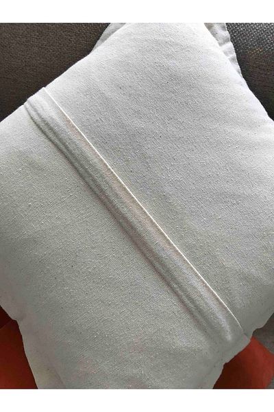 Wellstil 2-Piece Plain Linen Authentic Decorative Throw Pillow Case Natural