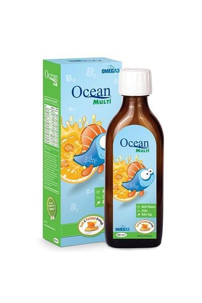 Ocean Multi Fish Oil Multi Syrup 150 ml - Orange with Honey Taste Very Beautiful