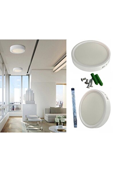 İnformed 18w Yuvarlak Model Sıva Üstü Led Panel Armatür-beyaz Işık