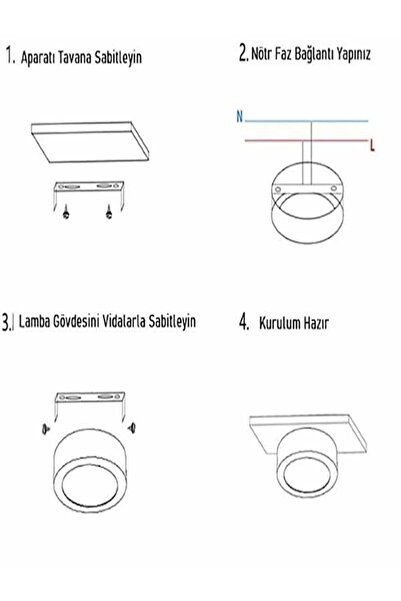 İnformed 18w Yuvarlak Model Sıva Üstü Led Panel Armatür-beyaz Işık