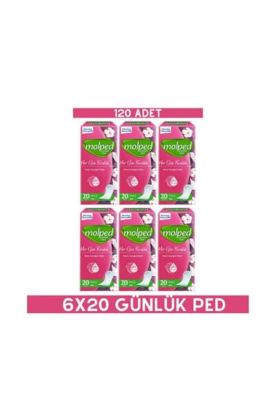 Molped Every Day Freshness 20 Pack Daily Pad X6 Pieces