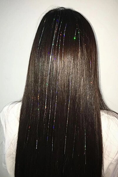 TheMatter Silvery Gray Hair Shine - Side Hairpiece Hair Tinsel