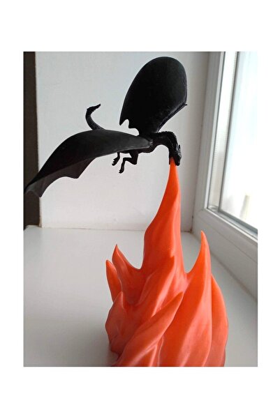 TuransoyCraft Game Of Thrones Drogon Ateş Püsküyor Dekoratif Biblo 20 Cm