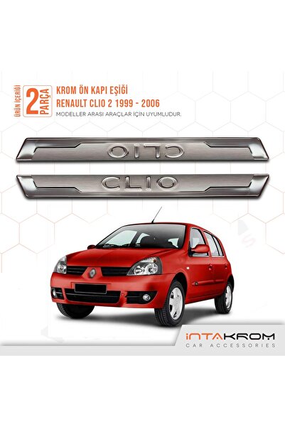 İntachrom Renault Clio 2 Krom Ön Kapı Eşiği 2 Parça