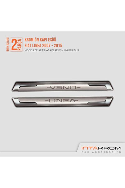 İntachrom Fiat Linea Krom Ön Kapı Eşiği 2 Parça 2007-2015