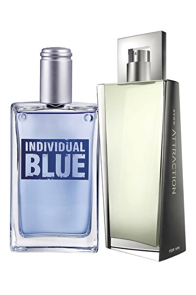 AVON Individual Blue 100 ml Ve Attraction For Him 75 Ml 2' Li Erkek Parfüm Se...