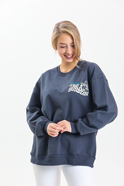 AS Anita Store Crew Neck Sweatshirt with Back Print Detail