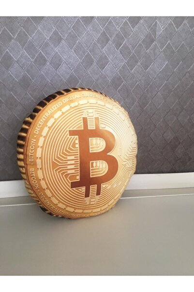 GC DESING Bitcoin Desenli Pofuduk Minder Kırlent