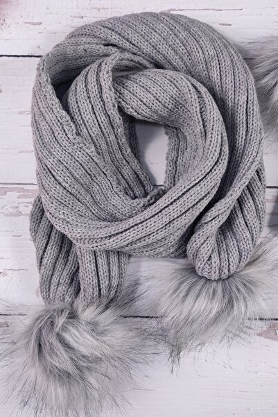 ADA BEBEK ÇOCUK Children's Scarf and Beret Set with Pompoms