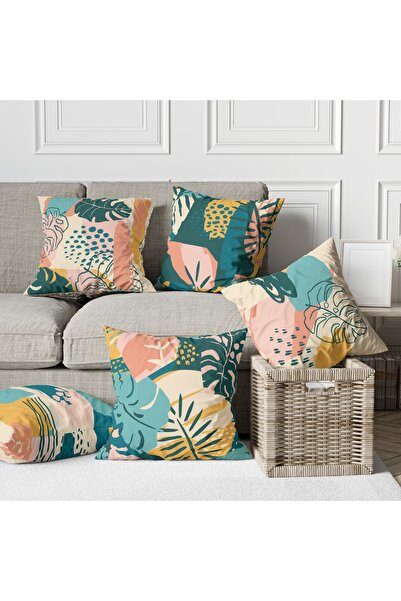 LadiesHome Set de cu imprimeu huse pentru perne cu design special, cu două fe...