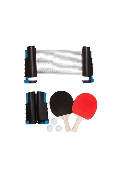 İndiriminVar 2 Pieces Attached to All Tables - Table Tennis Net and Ball Tennis Racket Set