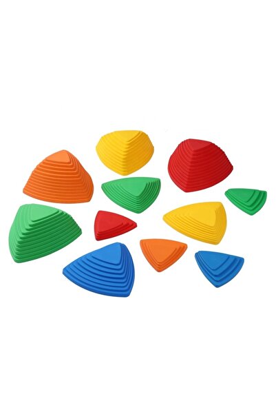 Duyu Atölyesi لعبة توازن أحجار النهر والجبال مكونة من 6 قطع