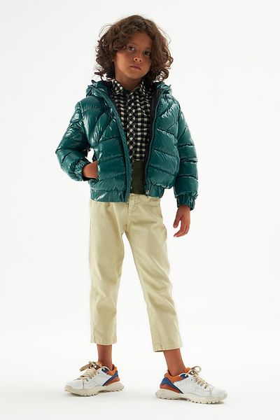 Nebbati Boy's Green Coat 22fw0nb3710