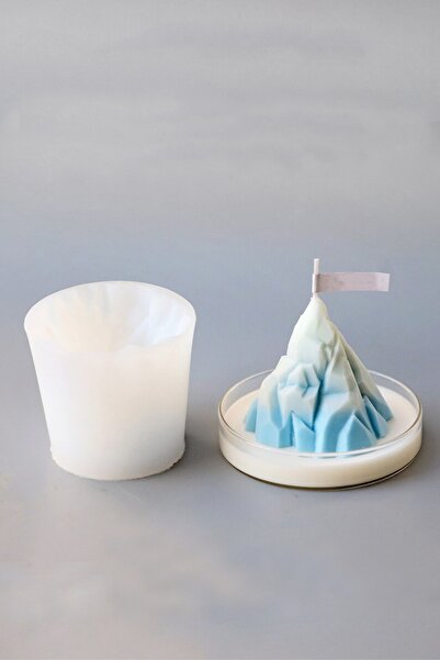 Cageartstudio Buz Dağı Mum Silikon Kalıp - Dekoratif Mum Silikon Kalıp