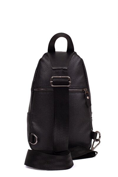 Newish Kadın Siyah Su Geçirmez Vegan Deri Çapraz Omuz Çantası Body Bag 18cmx27cm)