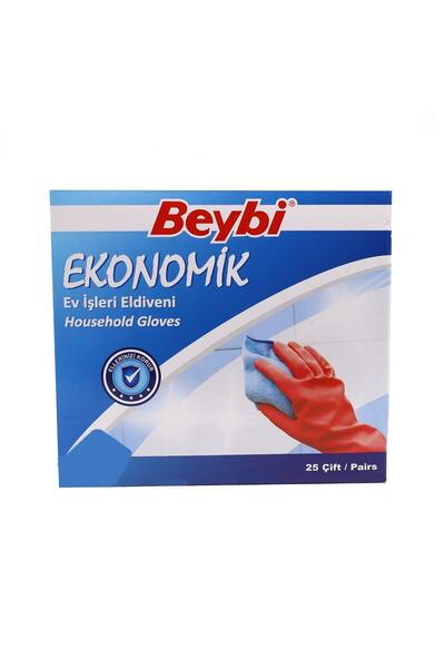 Beybi قفازات الأطباق المطاطية البيئية رقم: 9-9.5 (10 أزواج)