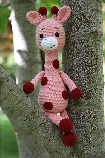 Zey's Amigurumi Amigurumi Sevimli Zürafa Pembe Örgü Oyuncak