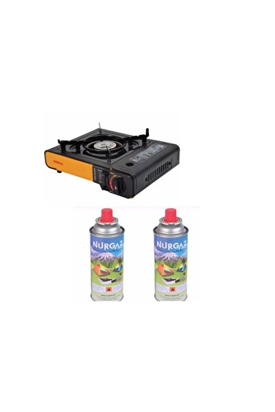 NURGAZ Tekli Portatif Ocak +2 Adet 220 Gr Kartuşu