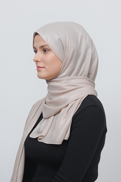 Altobeh Glitter Βραδινό Φόρεμα Σιφόν Σάλι-σκούρα Κρέμα