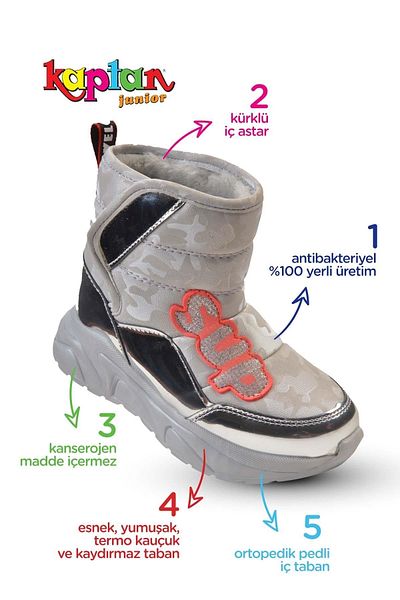 KAPTAN JUNIOR Γούνινες κοριτσίστικες μπότες Fgmk 47600