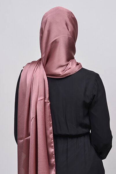 Altobeh Βραδινά Φόρεμα με χιτζάμπ με γυαλιστερή σατέν υφή Janjan Shawl-σκούρα πούδρα