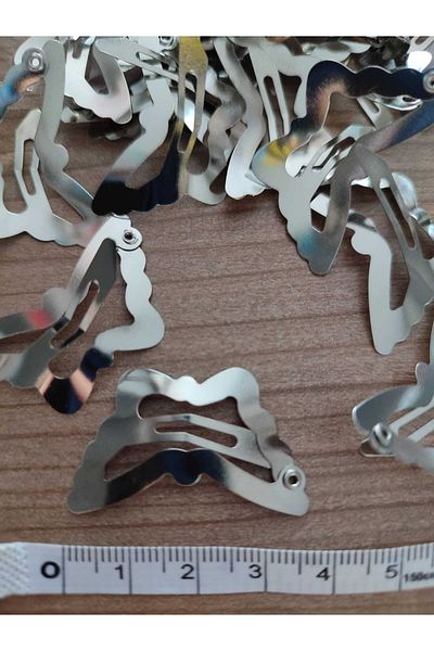 MİNAHOBİ Πόρπη 4cm Snap (Πεταλούδα) Επινικελωμένη 25 Τεμάχια