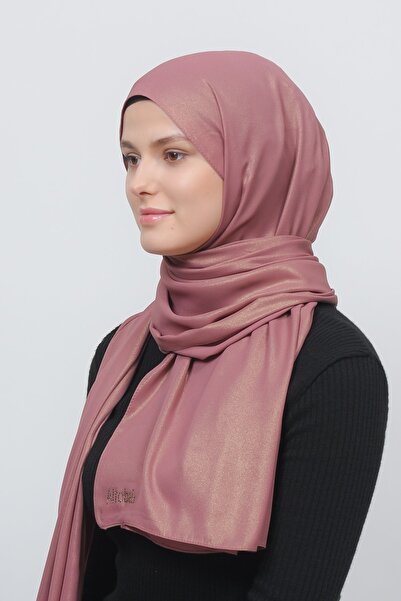 Altobeh Glittered Evening Dress Chiffon Shawl-Dark Rose