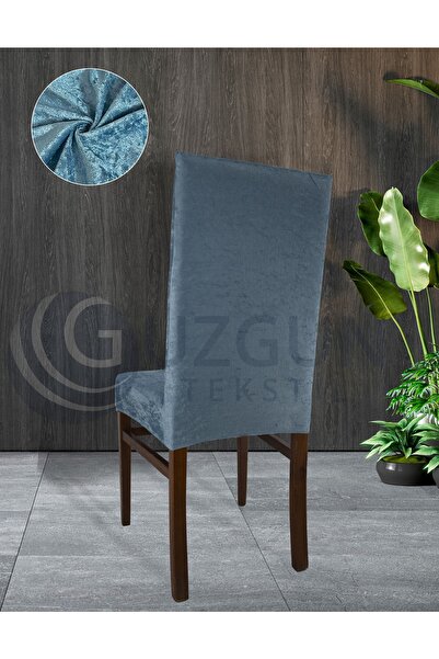 GUZGUN Kaliteli Kadife Sandalye Kılıfı Sandalye Örtüsü Likralı Esnek Lastikli Yıkanabilir 14 Renk Çeşidi
