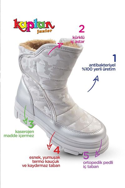 KAPTAN JUNIOR Γούνινες κοριτσίστικες μπότες Fgmk 4820