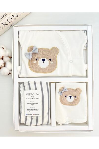 VERONA TARZ طقم ملابس لحديثي الولادة مكون من 5 قطع للفتيات الصغيرات مع دمية دب للموسم الجديد