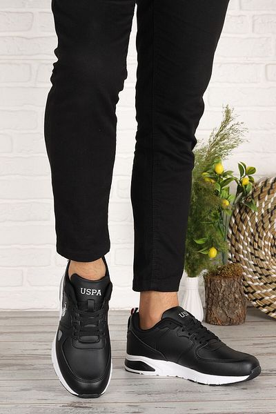 U.S POLO Us Polo Assn Vance 2pr Orthopedic Unisex Black White Sneaker