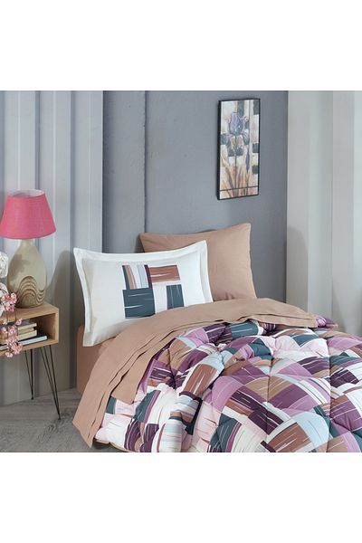 Hobby Dream Claret Red - طقم نوم فردي من البوبلين