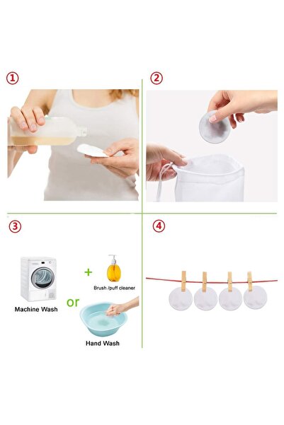 MEŞELİ TEKSTİL Σετ περιποίησης προσώπου και μακιγιάζ με πετσέτα 4 τεμαχίων