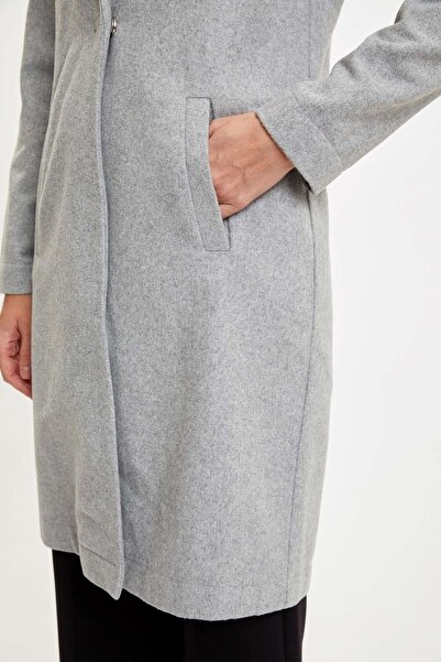 DeFacto Düğmeli Kaşe Kaban